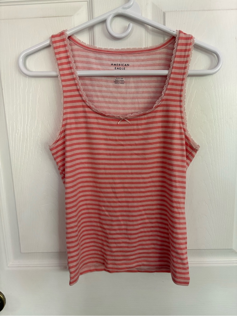American Eagle Outfitters Coral 🪸 Striped Tank Top